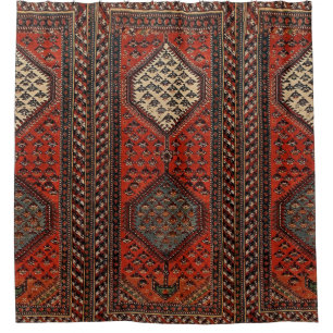 Oriental red runner pattern