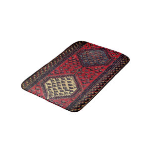 Oriental red runner pattern no2 bath mat