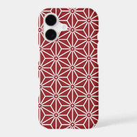 Oriental Red Shinshu Asanoha Motif du Japon