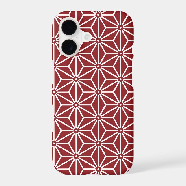 Oriental Red Shinshu Asanoha Motif du Japon (Verso)