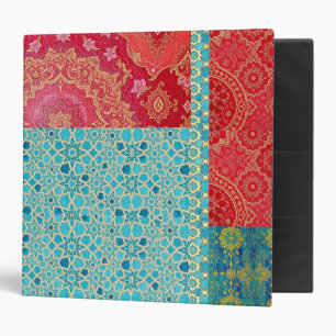 ORIENTAL Red Turquoise Pattern - Binder