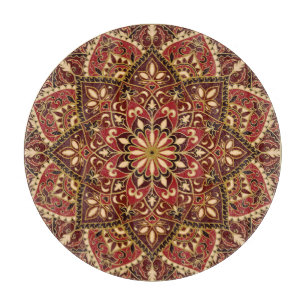 Oriental Red: Vintage Floral Carpet Cutting Board