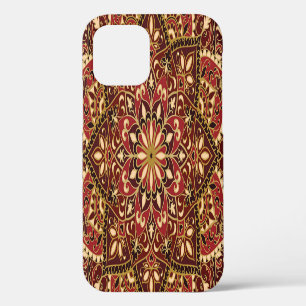 Oriental Red: Vintage Floral Carpet iPhone 12 Case
