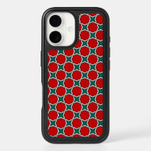 Oriental Rouge Vert arabe Égypte Motif géométrique