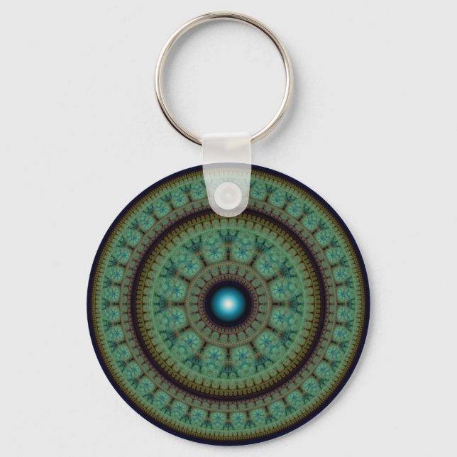 Oriental round pattern keychain (Front)