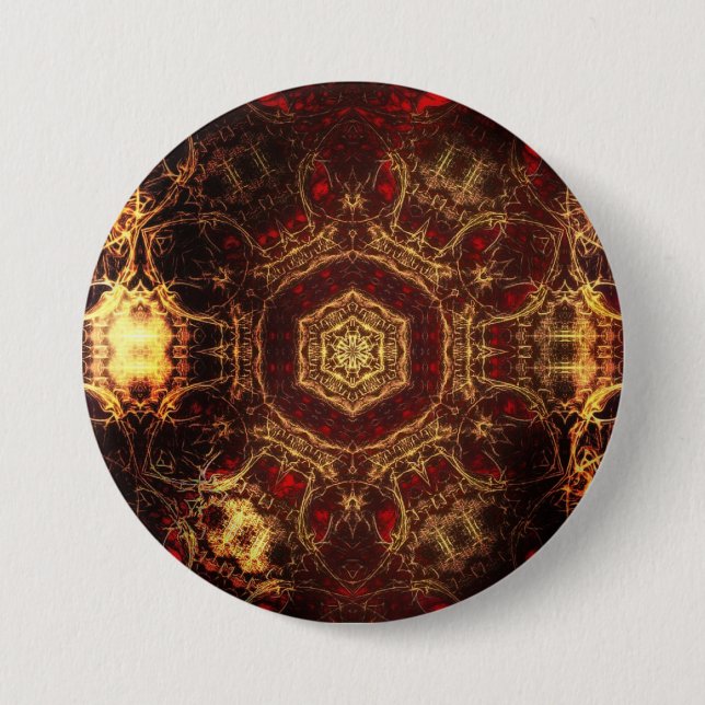 Oriental Rug 3 Inch Round Button (Front)