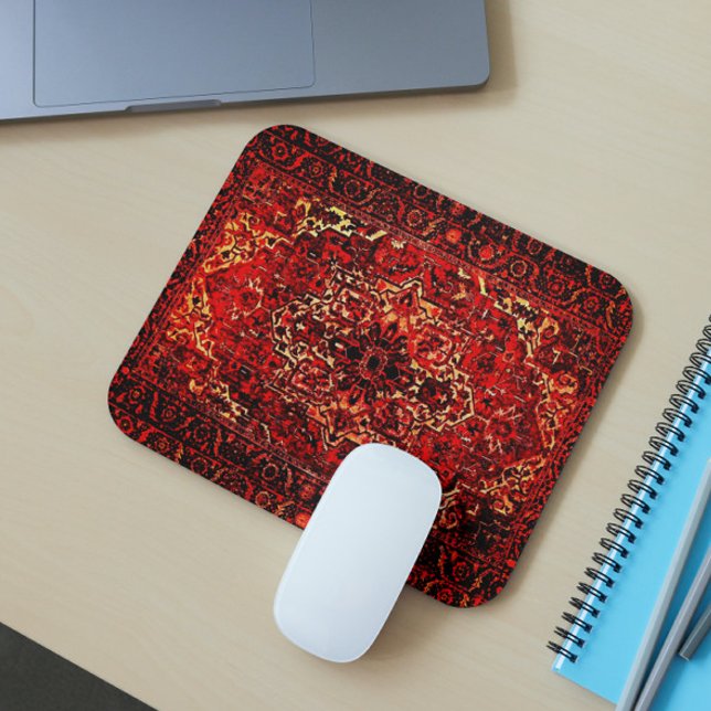 Oriental rug - bold design in  warm colours  mouse pad (Creator Uploaded)