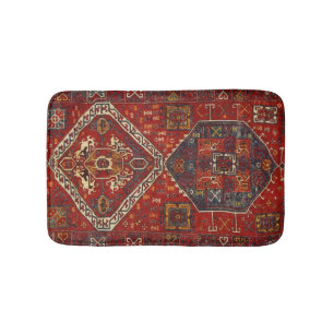 Oriental rug design in red and blue