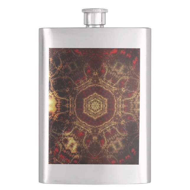 Oriental Rug  Hip Flask (Front)