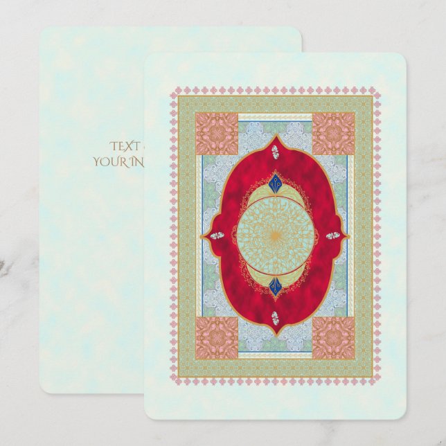 Oriental Rug - Invitation Card (Front/Back)