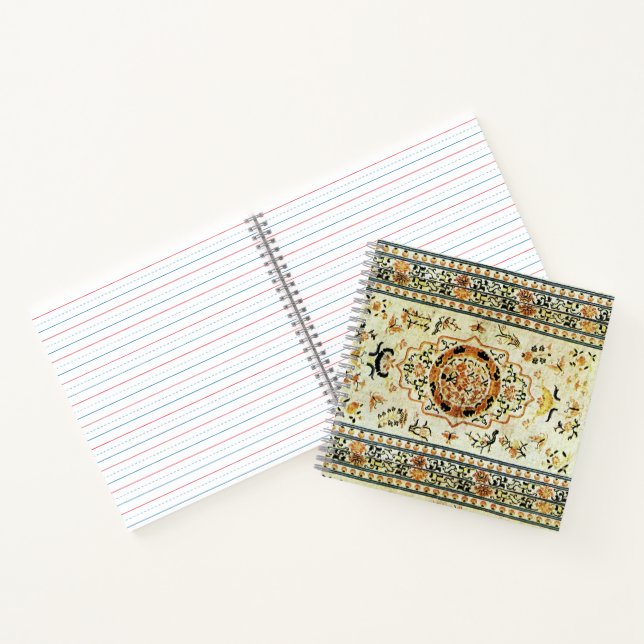 Oriental rug look in light colours notebook (Inside)