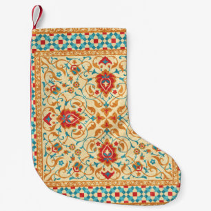 Oriental rug,ornate ornamental floral pattern,styl small christmas stocking