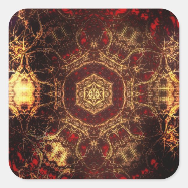 Oriental Rug Square Sticker (Front)