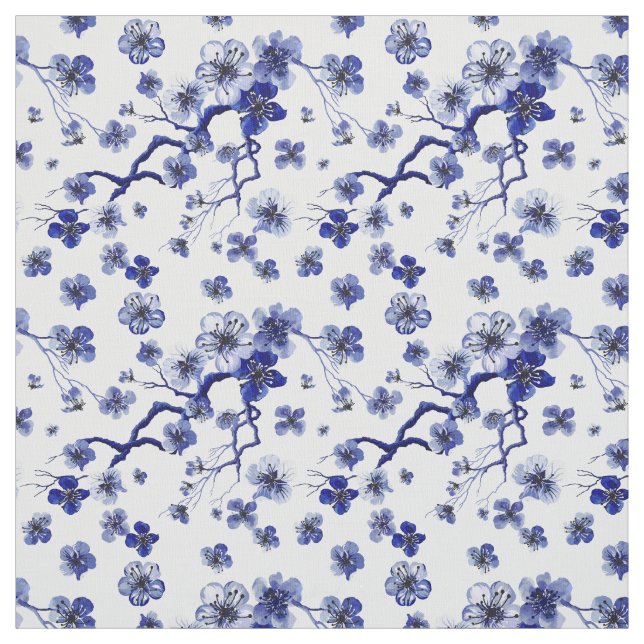 Oriental Sakura Branch Pattern Fabric (Swatch)