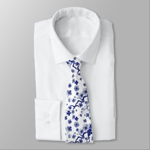 Oriental Sakura Branch Pattern Tie