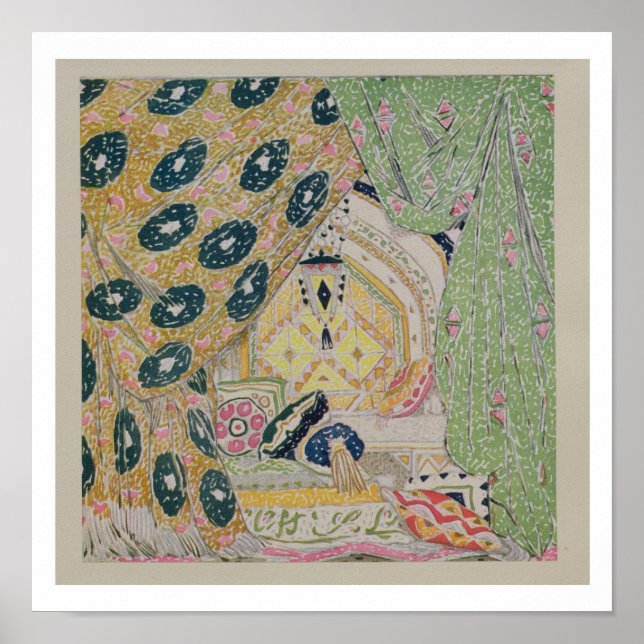 Oriental Scenery Design (colour litho) Poster (Front)