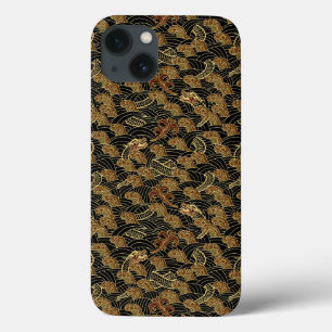 Oriental Sea Dragon Pattern iPhone 13 Case