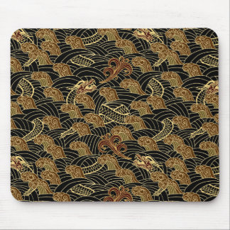 Oriental Sea Dragon Pattern Mouse Pad