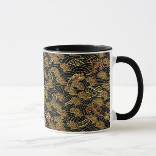 Oriental Sea Dragon Pattern Mug