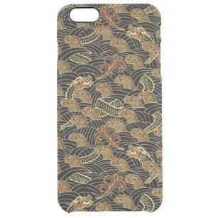 Oriental Sea Dragon Pattern Clear iPhone 6 Plus Case
