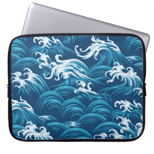 Oriental sea seamless decorative pattern laptop sleeve