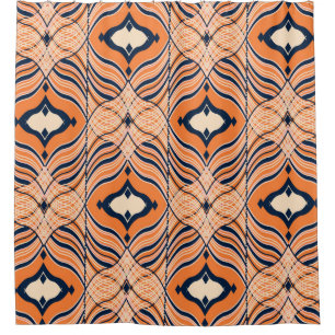 Oriental Seamless: Black Orange Ornament