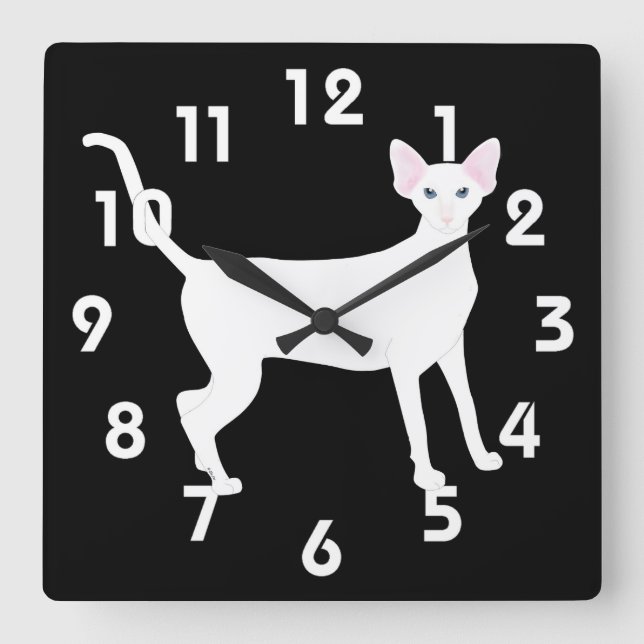 Oriental Shorthair Acrylic Wall Clock (Front)