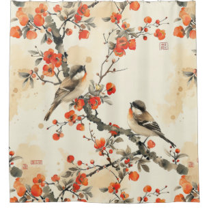 Oriental Songbirds and Blossom - Traditional Asian