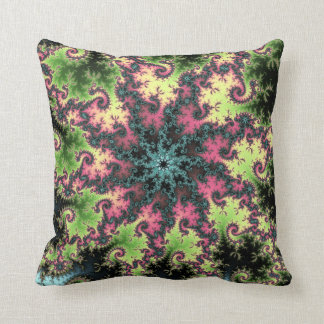 Oriental Star - colourful mesmerizing fractal art Throw Pillow