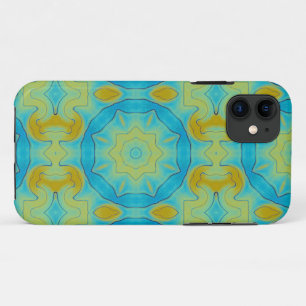 Oriental Star in Blue and Old Gold Yellow iPhone 11 Case