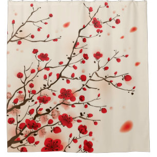 Oriental style painting, plum blossom in spring