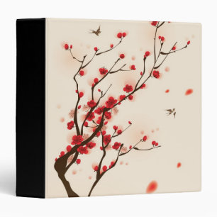 Oriental style painting, plum blossom in spring 2 binder