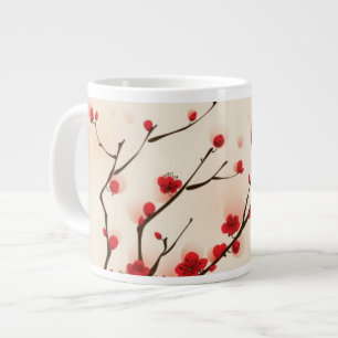 Oriental style painting, plum blossom in spring 2 large coffee mug