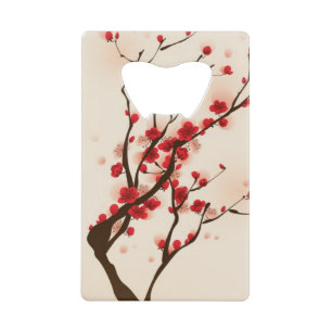 Oriental style painting, plum blossom in spring 2 wallet bottle opener