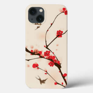 Oriental style painting, plum blossom in spring 3 iPhone 13 case