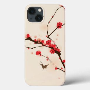 Oriental style painting, plum blossom in spring 3 iPhone 13 case