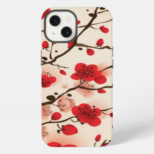 Oriental style painting, plum blossom in spring iPhone 13 case