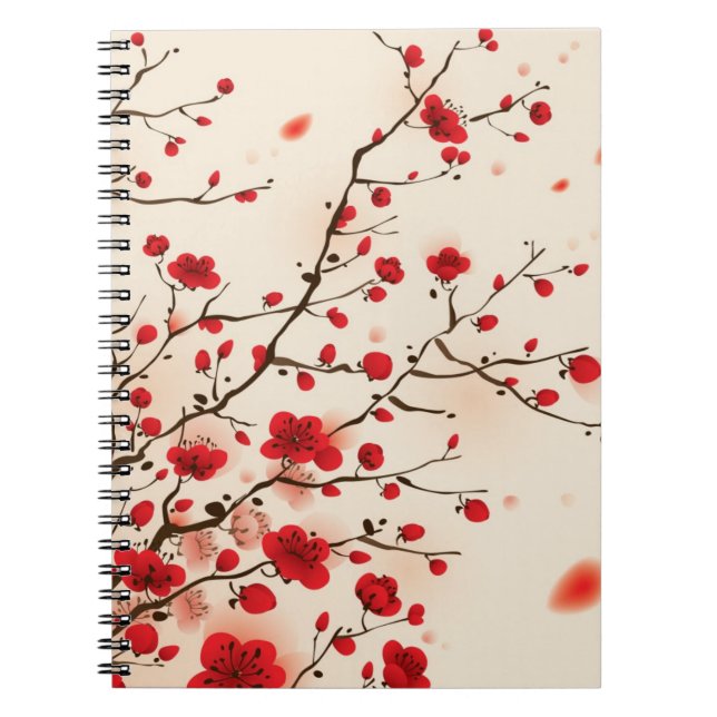 Oriental style painting, plum blossom in spring notebook (Front)