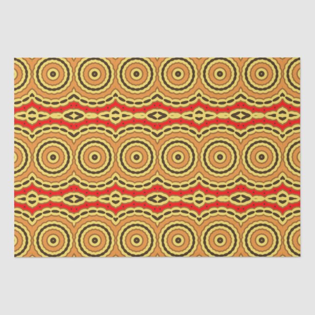 Oriental Stylish Mosaic Geometric Pattern Tissue Paper (Front)