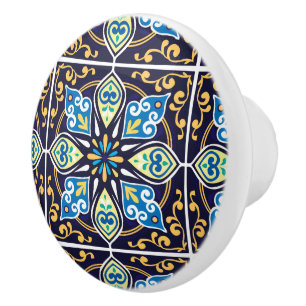 💙💛Oriental tiles, Azulejos  Ceramic Knob