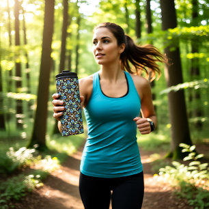 Oriental tiles, Azulejos diagonal  Thermal Tumbler