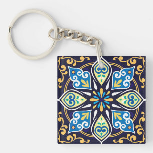 Oriental tiles, Azulejos  Keychain