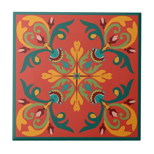 🧡💚💛Oriental tiles, Azulejos   Tile (Front)