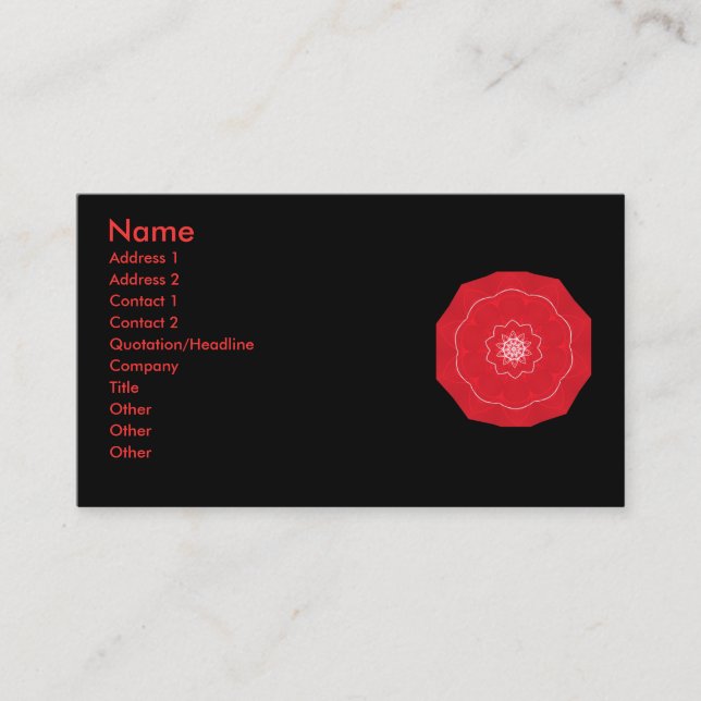oriental touch business card (Front)