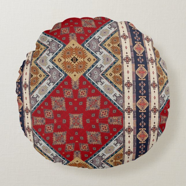 Oriental Turkish Pattern Round  Pillow (Front)