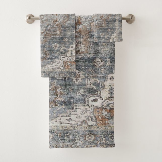 Oriental Turkish Persian Carpet Bath Towel Set (Insitu)