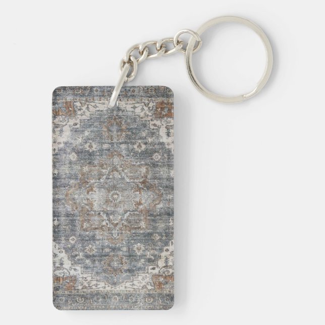 Oriental Turkish Persian Carpet Keychain (Back)