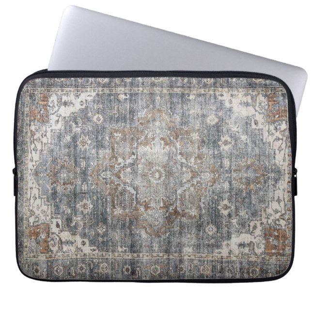 Oriental Turkish Persian Carpet Laptop Sleeve (Front)