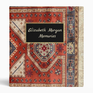 Oriental Turkish Persian Carpet Red Binder