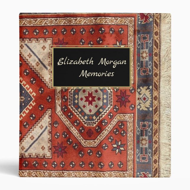 Oriental Turkish Persian Carpet Red Binder (Front)